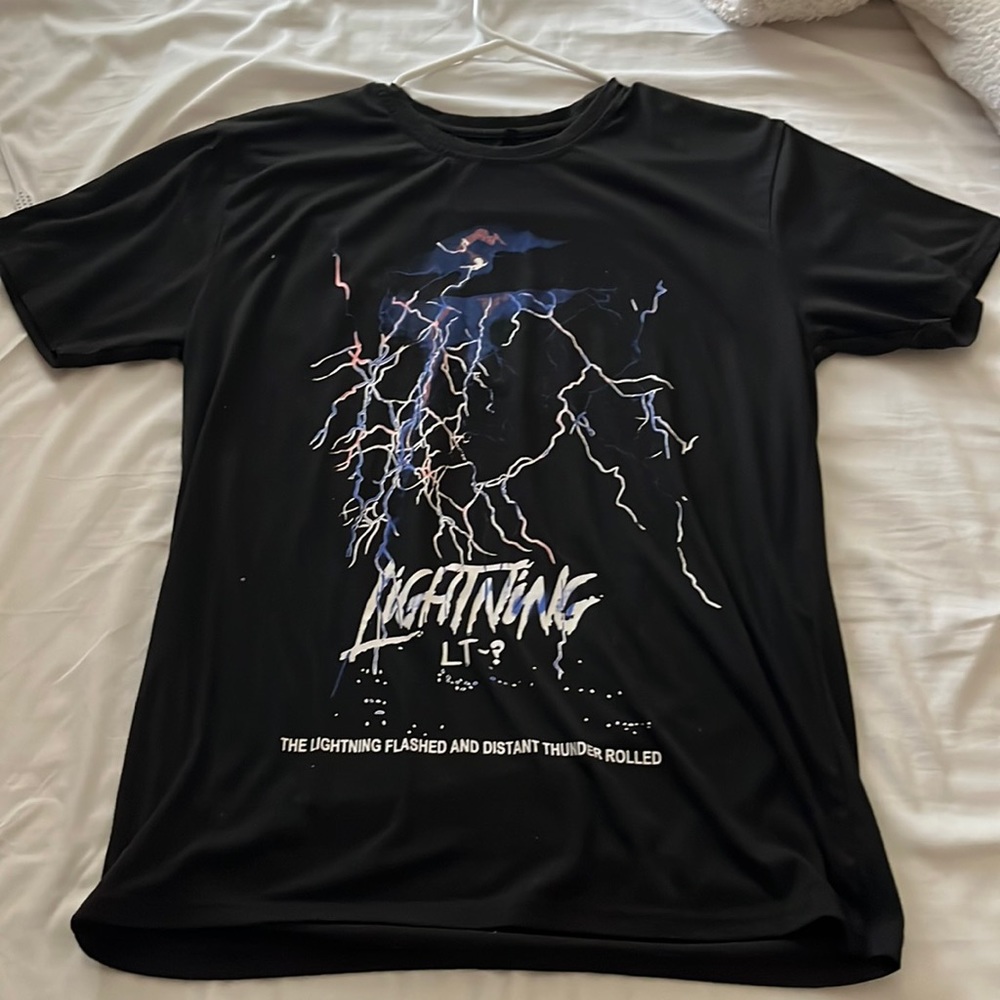 Black graphic T-shirt